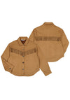 Mayoral Older Girl Suede Overshirt, Cinnamon
