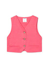 Mayoral Older Girl Button Waistcoat, Pink