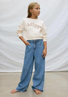Mayoral Older Girl Wide Leg Star Jean, Blue