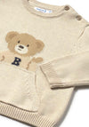 Mayoral Baby Boy Oversized Teddy Jumper, Beige