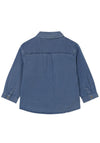 Mayoral Baby Boy Long Sleeve Denim Shirt, Blue