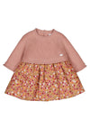 Mayoral Baby Girl Long Sleeve Knit Floral Dress, Pink