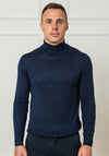 Tommy Bowe Tailoring McBryde Polo Neck Sweater, Navy