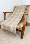 McNutt of Donegal Clodagh Check Throw, Beige