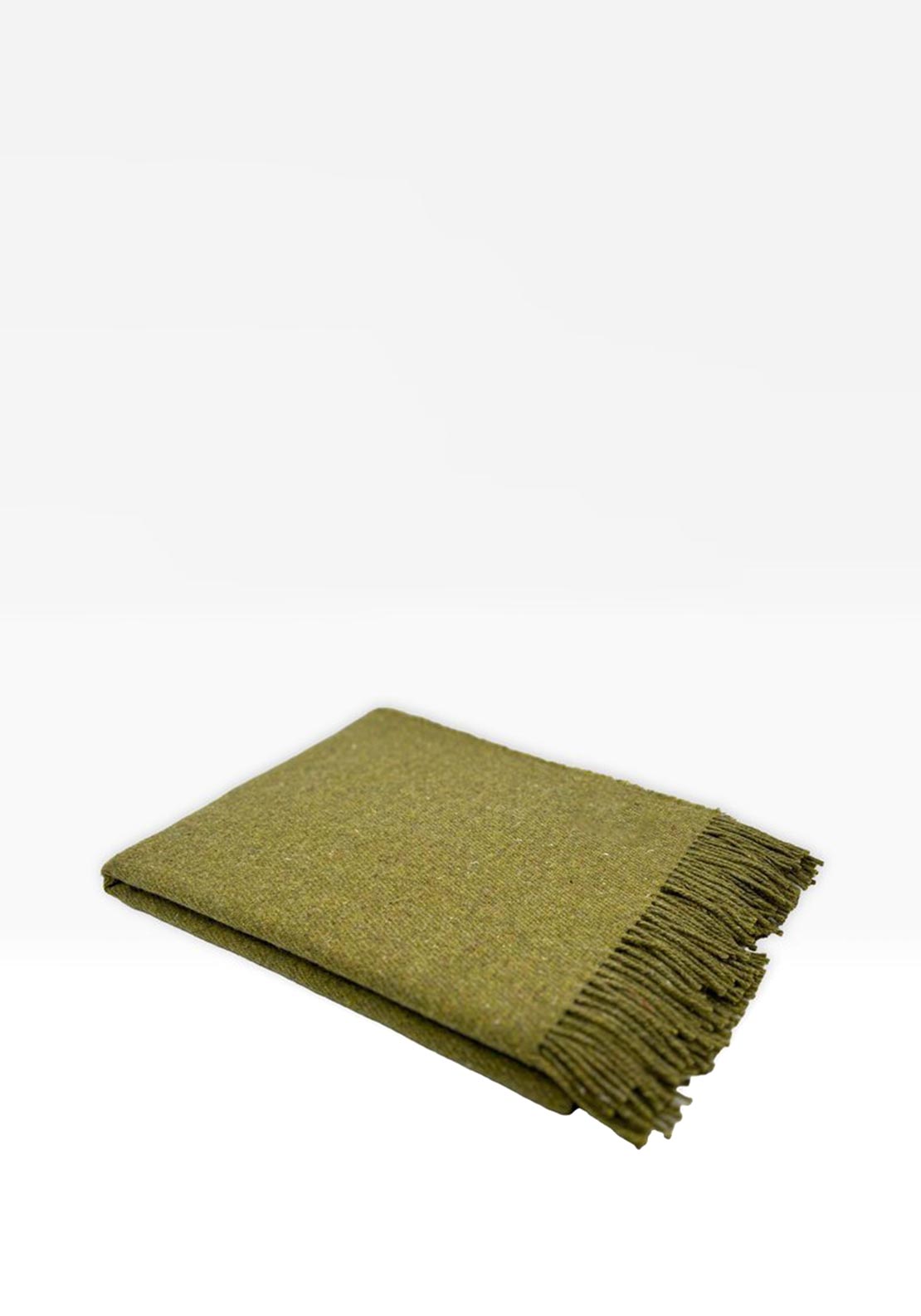 McNutt of Donegal ForeverWool Throw, Olive