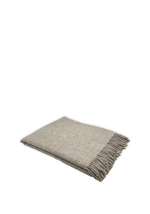 McNutt of Donegal ForeverWool Throw, Pebble