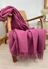 McNutt of Donegal ForeverWool Throw, Rose
