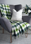 McNutt of Donegal Hunter Plaid Throw, Green Multi
