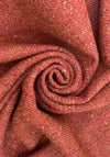 McNutt of Donegal Inishdooey Tweed Throw, Rust
