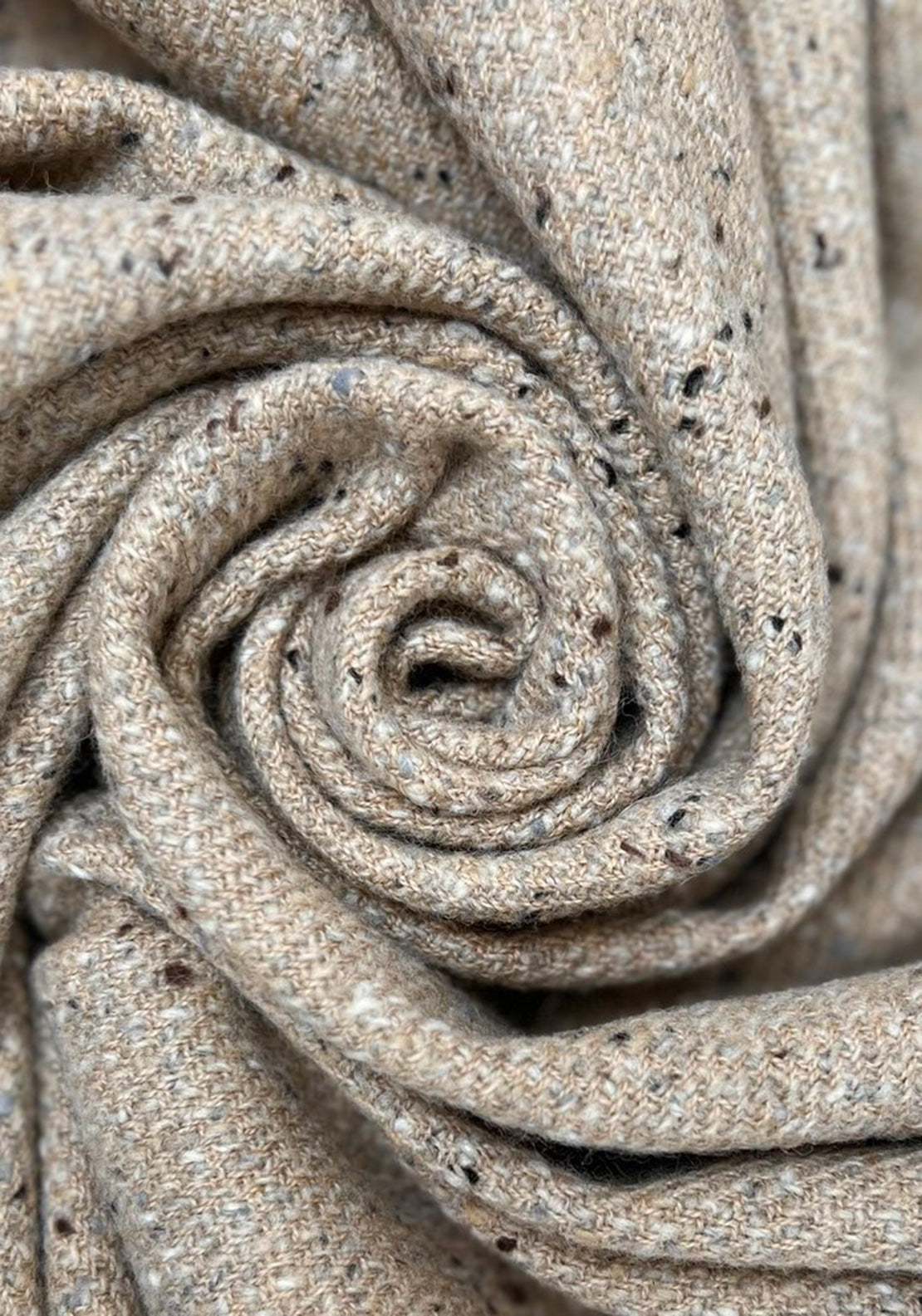 McNutt of Donegal Inishkeel Tweed Throw, Oatmeal