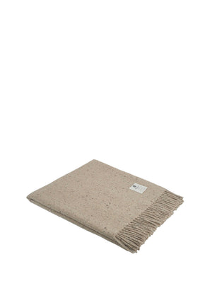 McNutt of Donegal Inishkeel Tweed Throw, Oatmeal