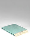 McNutt of Donegal Lambswool Herringbone Throw, Spearmint