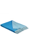 McNutt Of Donegal Lambswool Throw, Cobalt Blue Reversible