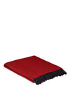 McNutt of Donegal Rose and Raven Herringbone Throw, Red