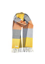 L WOOL ORANGE SMOKE CHECK SCARF