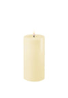 Deluxe Homeart LED Medium Narrow Pillar 7.5x15cm Candle, Cream