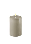 Deluxe Homeart LED Medium Thick Pillar 10x15cm Candle, Sand