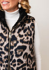 Malissa J Leopard Faux Fur Reversible Gilet, Brown