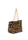 Zen Collection Leopard Print Diamante Grab Bag, Gold