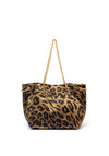 Zen Collection Leopard Print Diamante Grab Bag, Gold