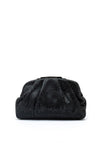 Zen Collection Diamante Slouched Detail Clutch, Black