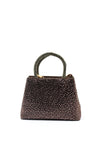 Zen Collection Diamante Detailed Small Grab Bag, Brown