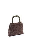 Zen Collection Diamante Detailed Small Grab Bag, Brown