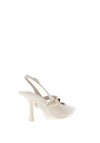 Menbur Pisces Patent Stud Pointed Toe Heeled Shoes, White