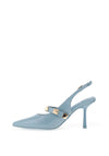 Menbur Pisces Patent Stud Pointed Toe Heeled Shoes, Jeans