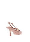 Menbur Pisces Patent Stud Pointed Toe Heeled Shoes, Nude
