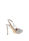 Menbur Pointed Toe Diamante Heeled Shoes, Silver