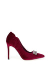 Menbur Velvet Embellished Heeled Shoes, Villea