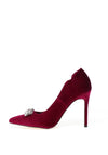 Menbur Velvet Embellished Heeled Shoes, Villea