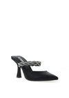 Menbur Necessita Shimmering Mule Heeled Shoes, Black