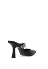 Menbur Necessita Shimmering Mule Heeled Shoes, Black