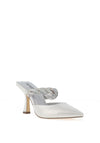 Menbur Necessita Shimmering Mule Heeled Shoes, Silver