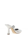 Menbur Necessita Shimmering Mule Heeled Shoes, Silver