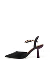 Menbur Studded Court Heel, Black