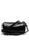 Valentino Conscious Faux Croc Print Shoulder Bag, Black