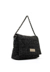 Menbur Chain Strap Glittery Shoulder Bag, Black