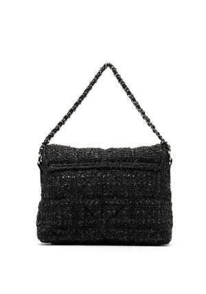 Menbur Chain Strap Glittery Shoulder Bag, Black