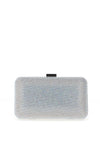 Menbur Corvus Iridescent Diamante Encrusted Mini Clutch Bag, Silver