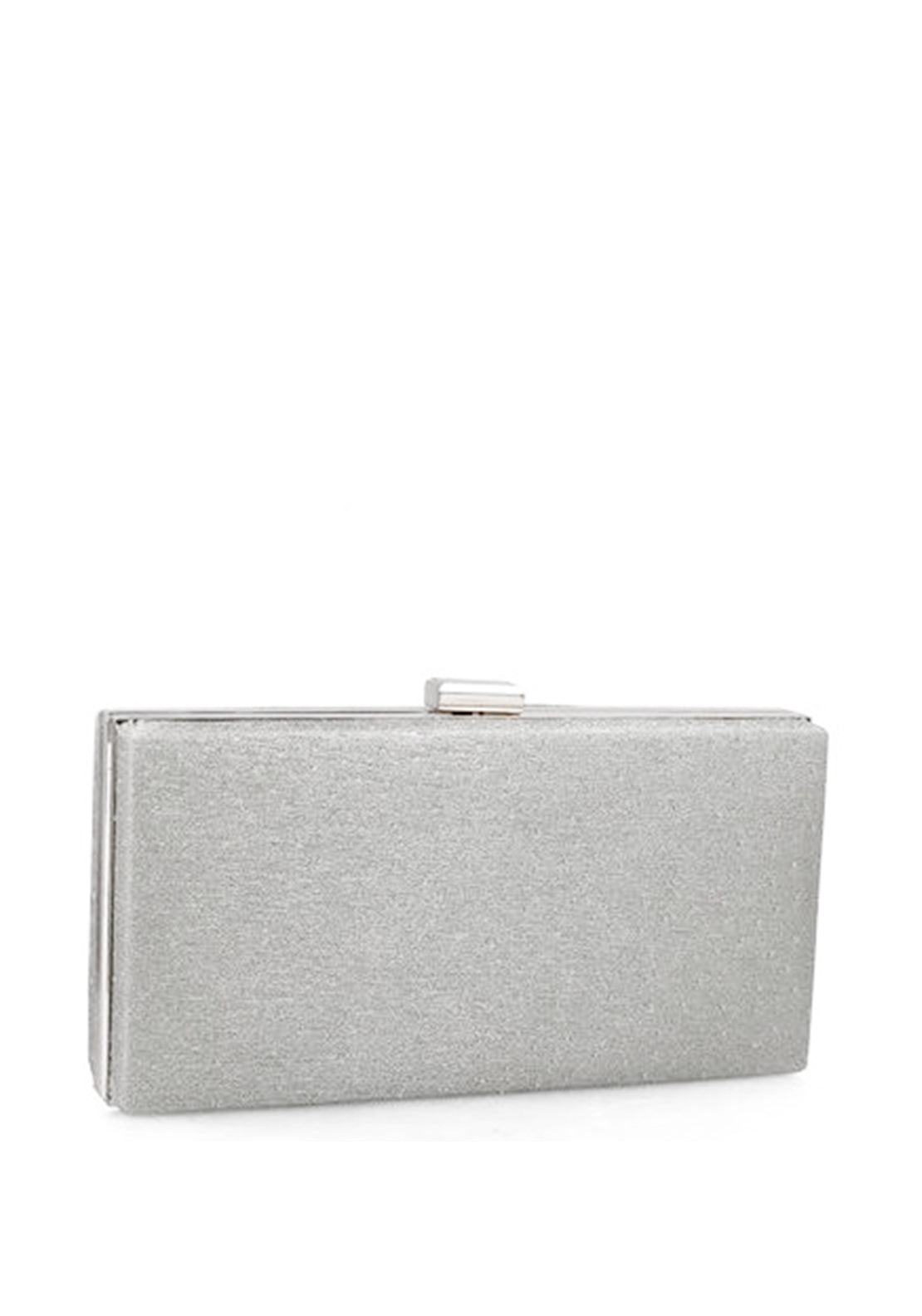 Menbur Glitter Spot Box Clutch, Silver