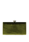 Menbur Diamante Floral Clasp Clutch Bag, Apple Green