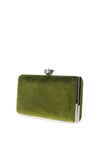 Menbur Diamante Floral Clasp Clutch Bag, Apple Green