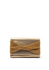Menbur Diamante Twist Bow Clutch, Gold