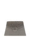 Menbur Orchadis Diamante Sparkling Glitter Clutch Bag, Grey Gold