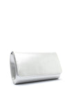 Menbur Metallic Shimmer Clutch Bag, Silver