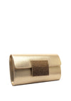 Menbur Diamante Shimmer Clutch Bag, Gold