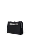 Menbur Sparkle Braid Clasp Clutch, Black